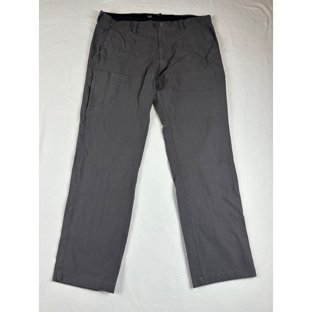 Berkley Jensen Mens 36x32 Charcoal Gray Utility Pants Stretch‎ Straight Leg